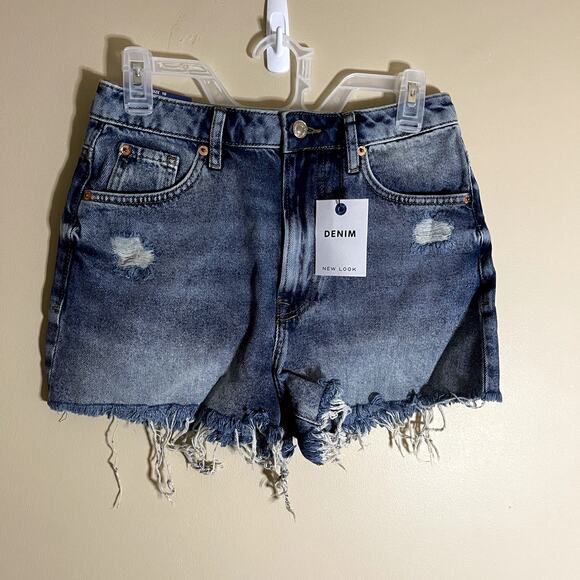 New Look Highrise Denim Mom Shorts Size 6 - Picture 1 of 3